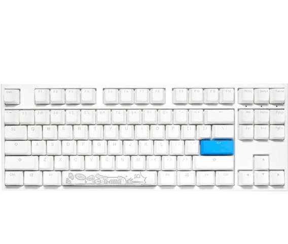 DUCKY ONE 2 TKL MECHANICAL KEYBOARD WHITE CASE (CHERRY RGB RED SWITCH) (DKON1787ST-RUSPDWWT1) - DataBlitz