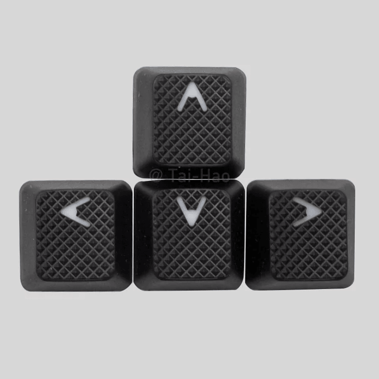 TAIHAO RUBBER DOUBLE SHOT BACKLIT GAMING WASD KEYCAPS SET FOR CHERRY MX SWITCH TYPE (8-KEYS) (BLACK) - DataBlitz
