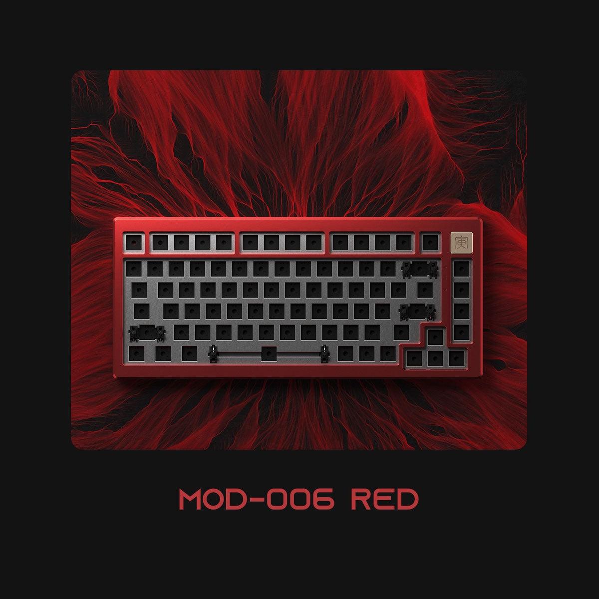 AKKO MOD006 RGB Hot-Swappable Mechanical Keyboard DIY Kit With Gasket Mount Structure (Red) - DataBlitz