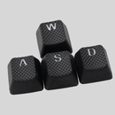 TAIHAO RUBBER DOUBLE SHOT BACKLIT GAMING WASD KEYCAPS SET FOR CHERRY MX SWITCH TYPE (8-KEYS) (BLACK) - DataBlitz