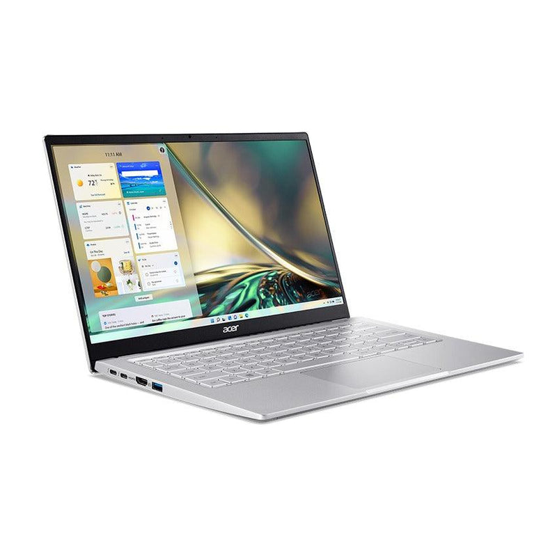 Acer Swift 3 SF314-512-50XM Laptop (Pure Silver) | 14” QHD | i5-1240P | 8GB RAM | 512GB SSD | Intel Iris Xe Graphics | Windows 11 Home | MS Office H&S 2021 | Genius DX-110 USB Mouse (Green) | Acer Backpack E-1620-P - DataBlitz