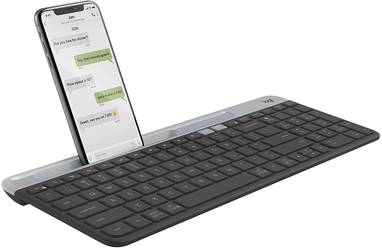 LOGITECH K580 SLIM MULTI-DEVICE WIRELESS KEYBOARD (GRAPHITE) - DataBlitz