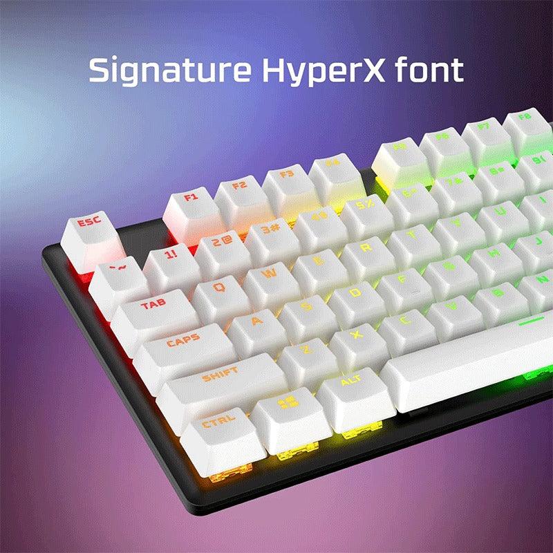 HyperX Double Shot PBT Keycaps (White) - DataBlitz