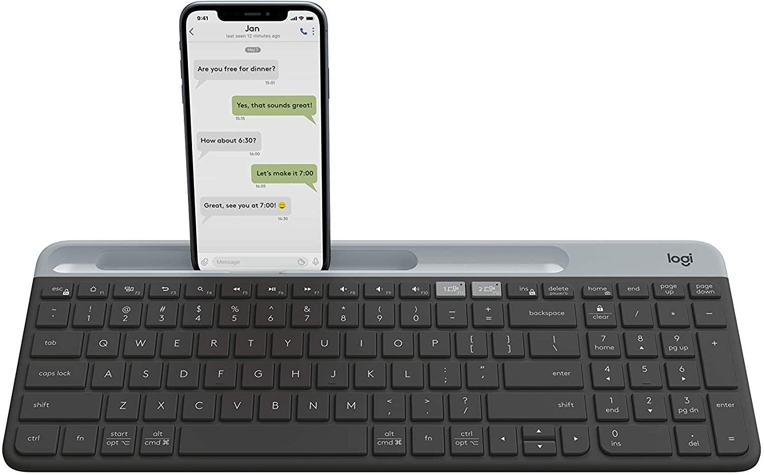 LOGITECH K580 SLIM MULTI-DEVICE WIRELESS KEYBOARD (GRAPHITE) - DataBlitz