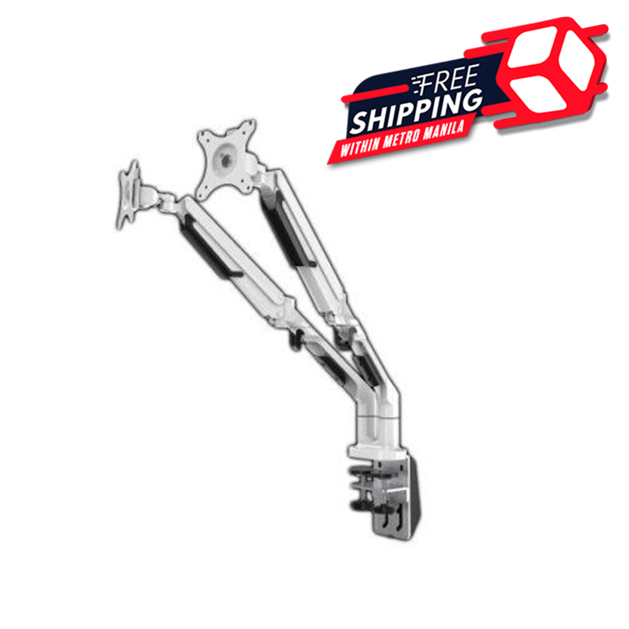 FLEXISPOT DUAL MONITOR MOUNT 17-32 INCHES (WHITE) (MA8D) - DataBlitz