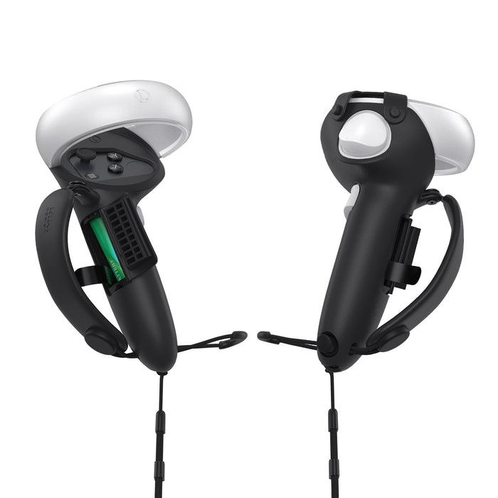 KIWI Design Top Version Controller Grips Cover Compatible With Oculus Quest 2 (KW-Q1Pro-3-Black-1-US) - DataBlitz