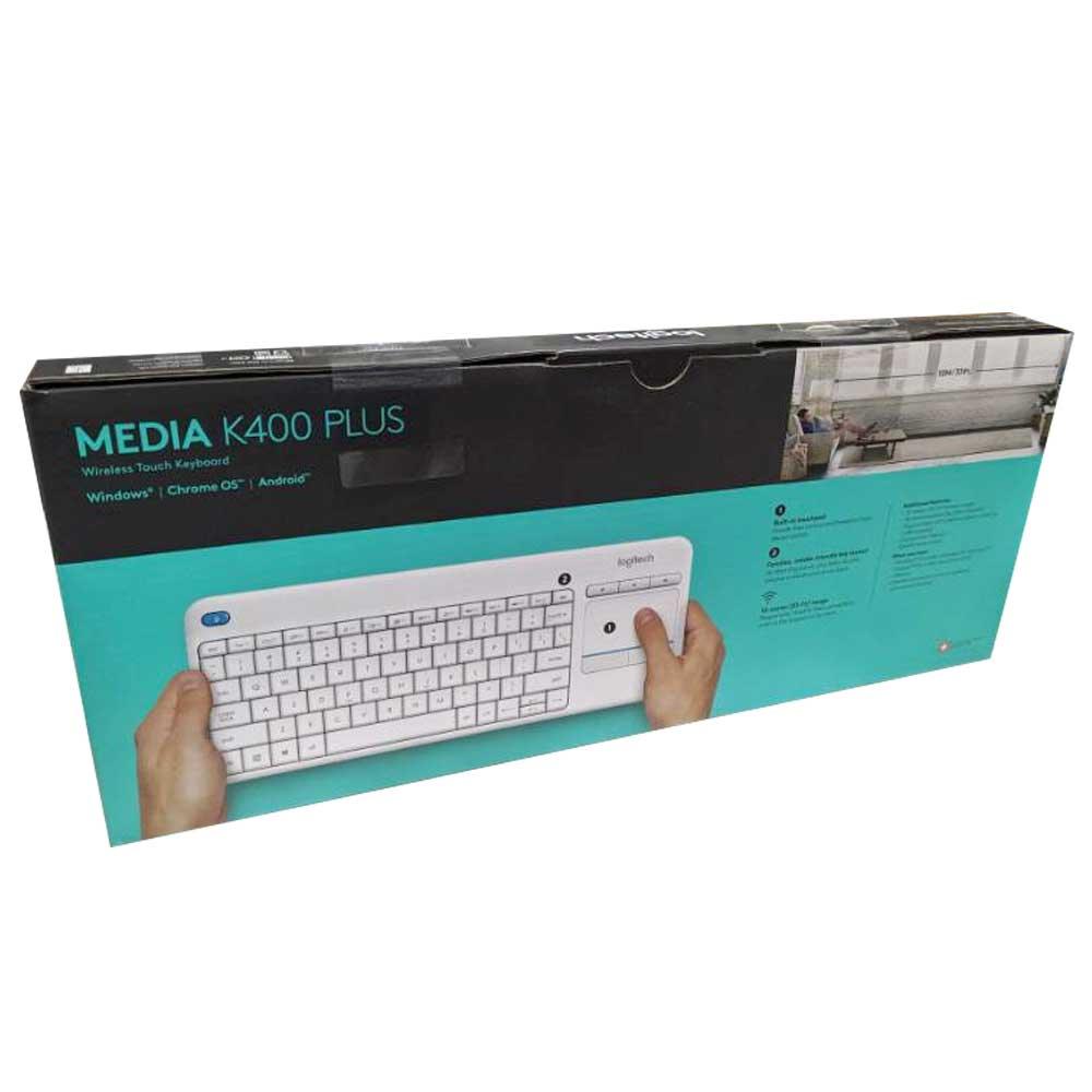 Logitech K400 Plus Wireless Touch Keyboard (White)