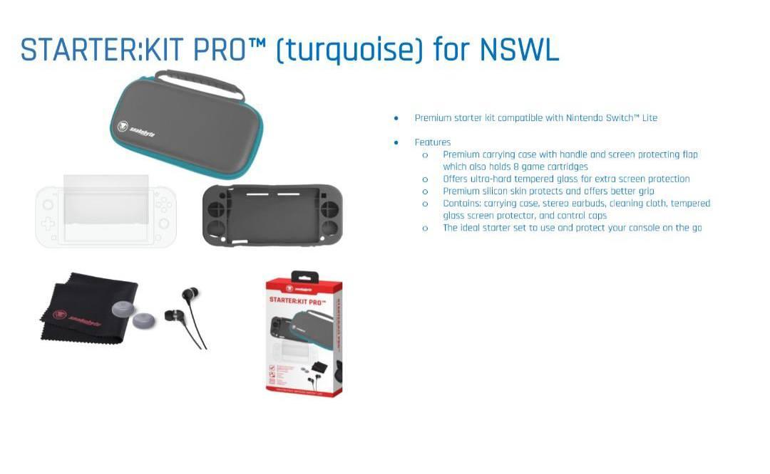 SNAKEBYTE NSW STARTER KIT PRO TURQUOISE FOR NINTENDO SWITCH LITE - DataBlitz