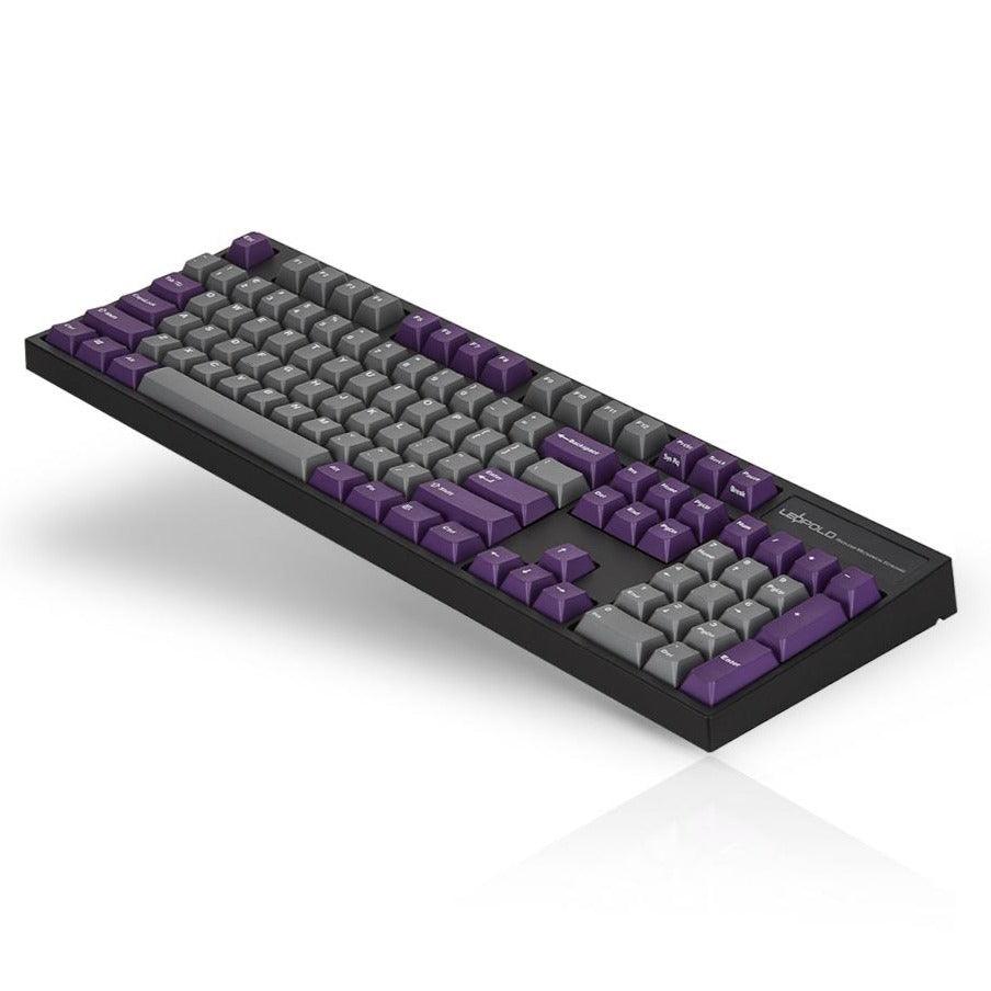 LEOPOLD 104-KEYS MECHANICAL KEYBOARD TWO-TONE GRAY/PURPLE KEYCAP + WHITE FONT (SILENT RED SWITCH) (FC900RS/EGPPD(B)) - DataBlitz
