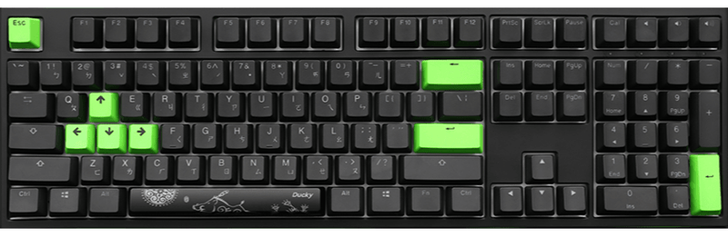 DUCKY ONE 2 RGB RAZER EDITION MECHANICAL KEYBOARD GREEN SWITCH ...