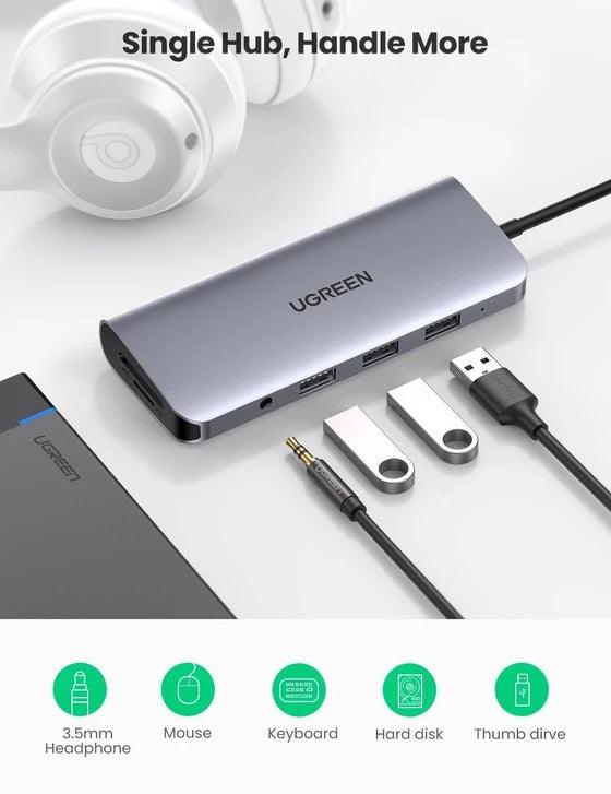 UGREEN USB-C 10-IN-1 MULTIFUNCTIONAL ADAPTER (SPACE GRAY) (CM179/80133) - DataBlitz
