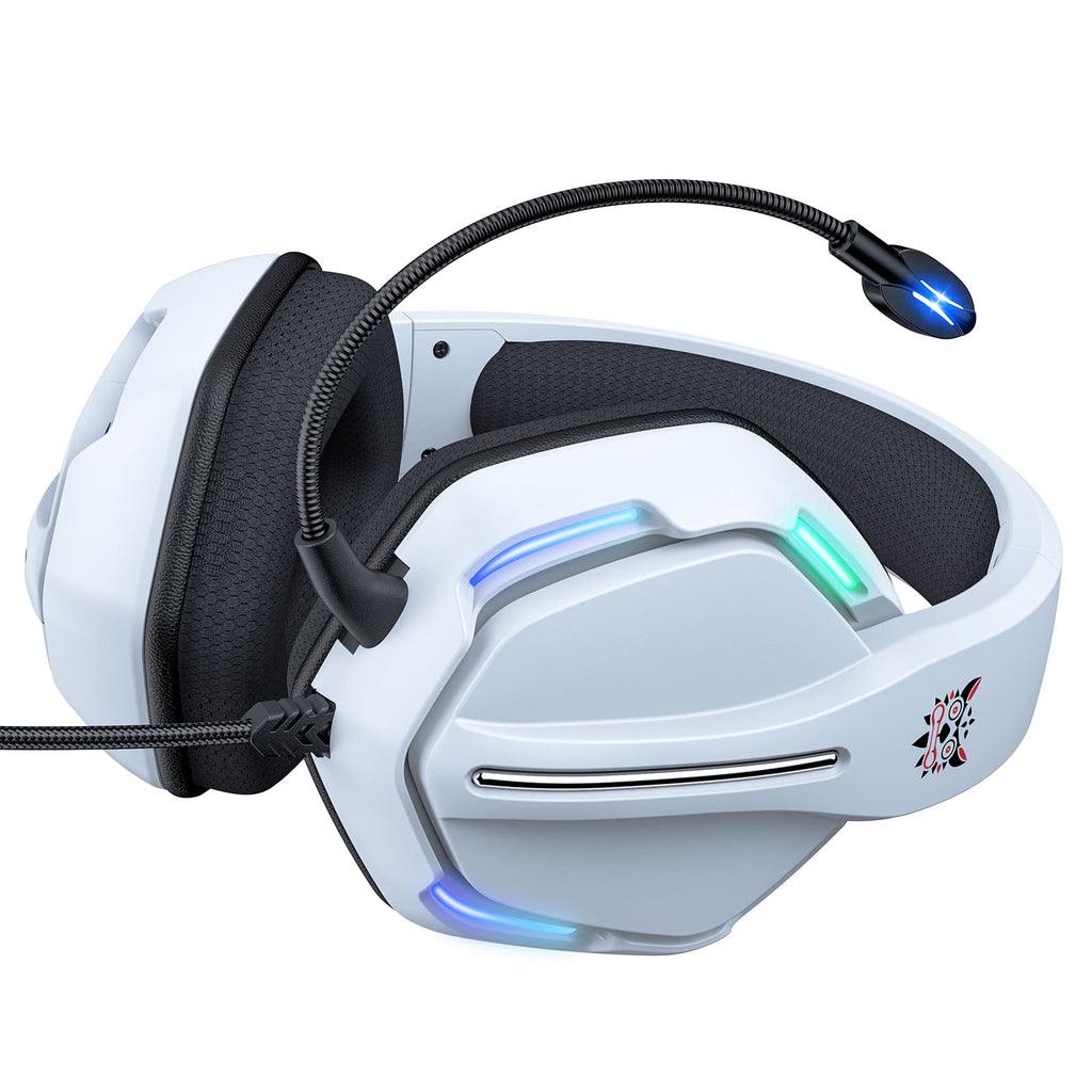Onikuma X27 RGB Gaming Headset With Mic And Noise Cancelling (White) - DataBlitz