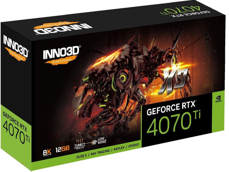 INNO3D GeForce RTX 4070 Ti X3 12GB GDDR6X Graphics Card (N407T3-126X-186148N) - DataBlitz