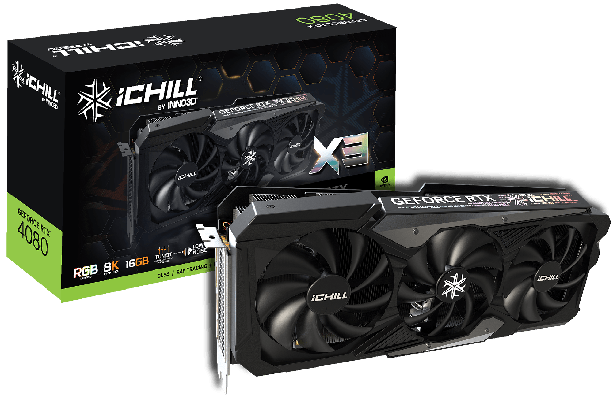 INNO3D GeForce RTX 4080 ICHILL X3 16GB GDDR6X Graphics Card (C40803-166XX-187049H) - DataBlitz
