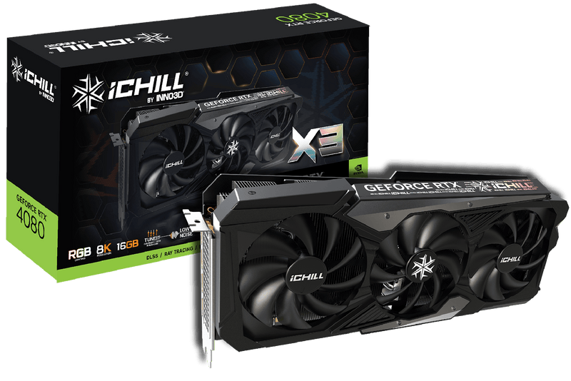 INNO3D GeForce RTX 4080 ICHILL X3 16GB GDDR6X Graphics Card (C40803-166XX-187049H) - DataBlitz
