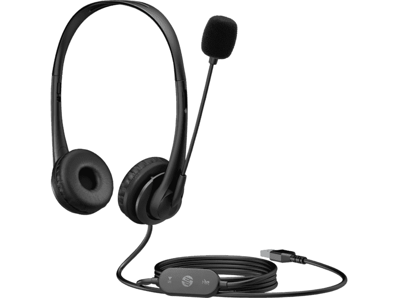 HP STEREO USB HEADSET G2 (BLACK) (428H5AA) - DataBlitz