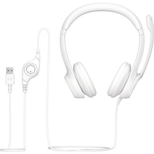 Logitech H390 USB Computer Headset (Off-White) - DataBlitz