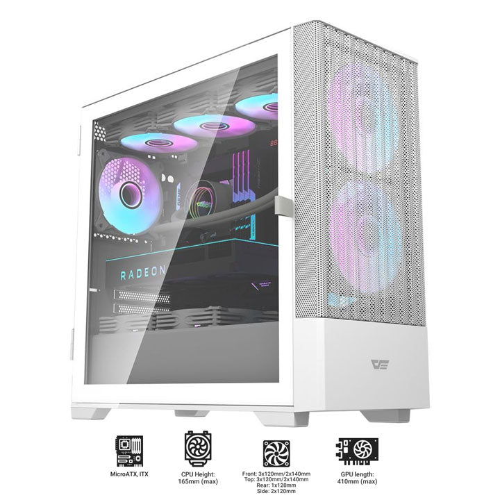 Darkflash DK415M M-ATX PC Case (White)