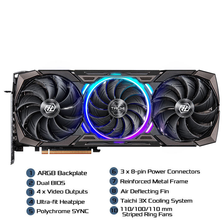 Asrock AMD Radeon RX 7900 XT TAICHI 20GB OC GDDR6 Graphics Card
