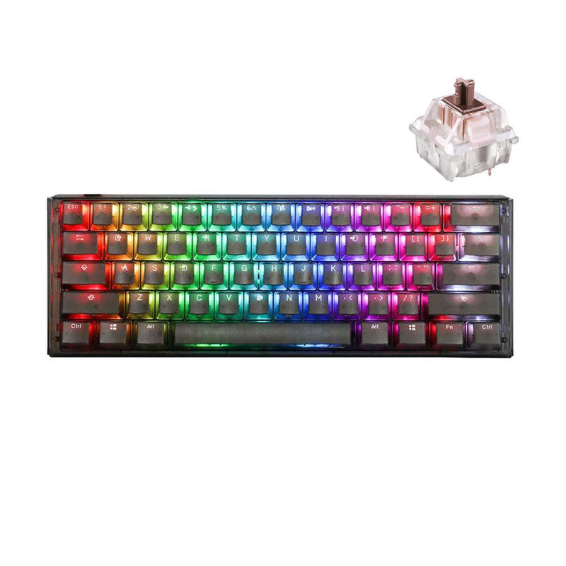 Ducky One 3 Mini Aura Black HotSwap RGB Double-Shot PBT Mechanical Keyboard (Cherry RGB Brown) (DKON2161ST-BUSPDABAAAC1) - DataBlitz