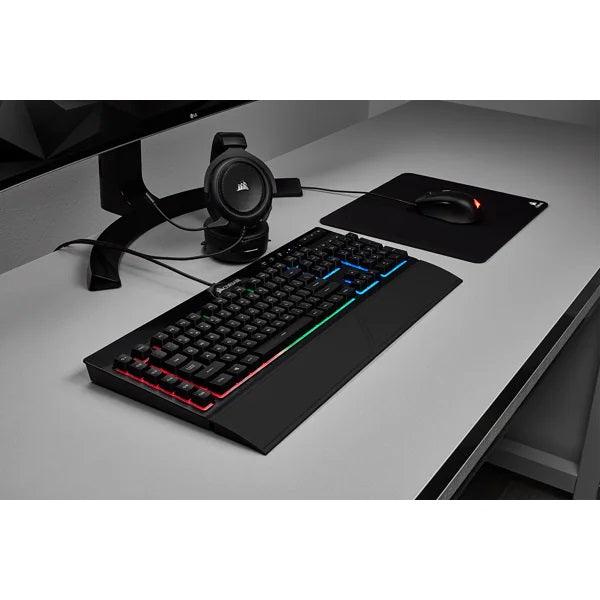CORSAIR 4 IN 1 GAMING BUNDLE 2021 EDITION (K55 RGB PRO + MM100 MOUSE PAD + HARPOON RGB PRO MOUSE + HS50 PRO STEREO HEADSET) - DataBlitz
