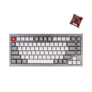 Keychron Q1 QMK Custom Mechanical Silver Grey Keyboard (Gateron Phantom Brown Switch) (Q1D3)