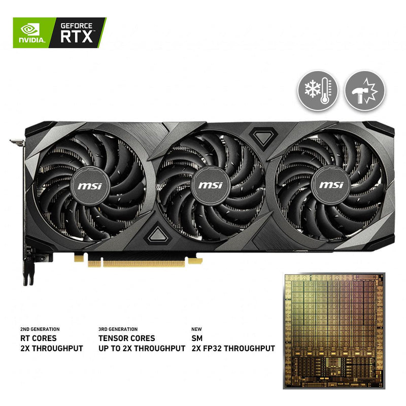 MSI Geforce RTX 3070 Ventus 3X Plus 8G OC LHR GDDR6 Graphics Card - DataBlitz