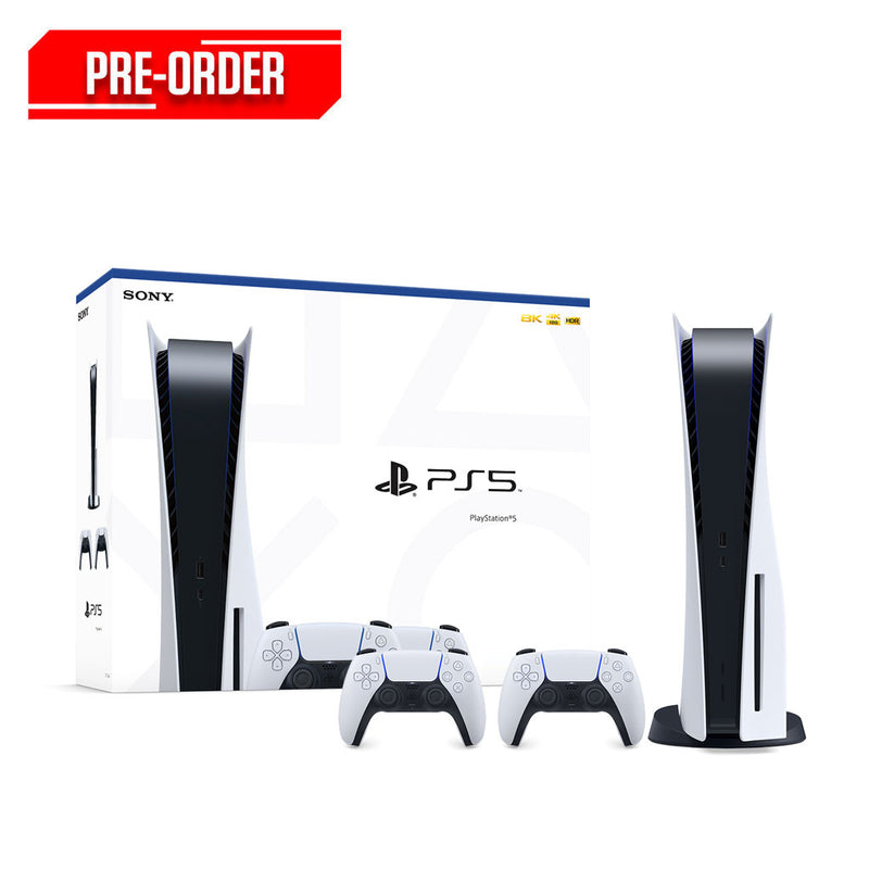 Sony Playstation 5 Console with Two Dualsense Wireless Controllers Bundle