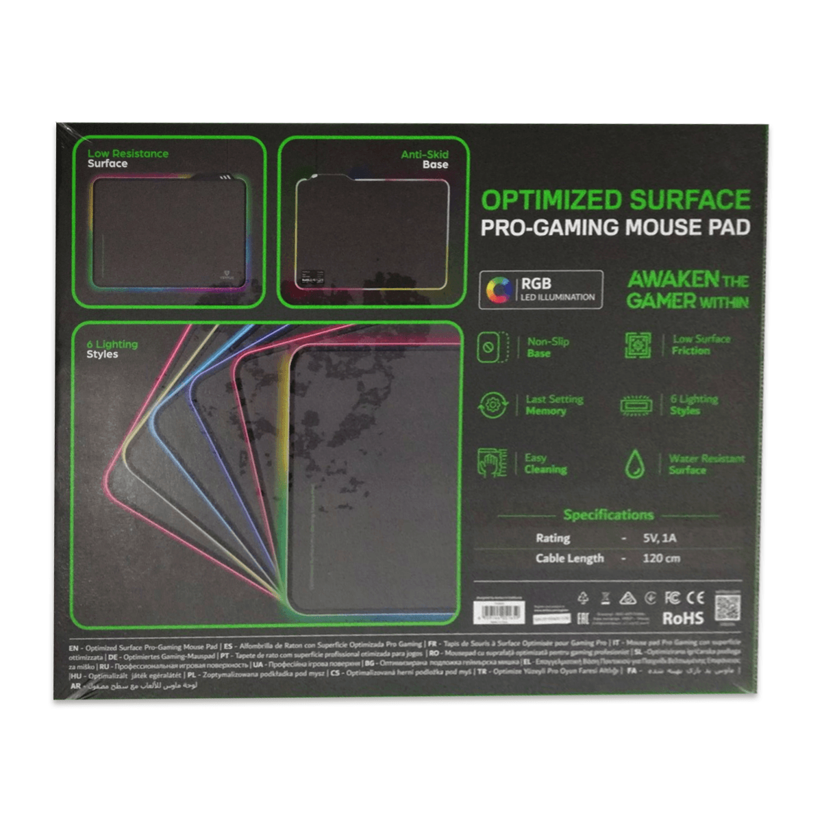 VERTUX FLUXPAD OPTIMIZED SURFACE PRO-GAMING MOUSE PAD BLACK - DataBlitz