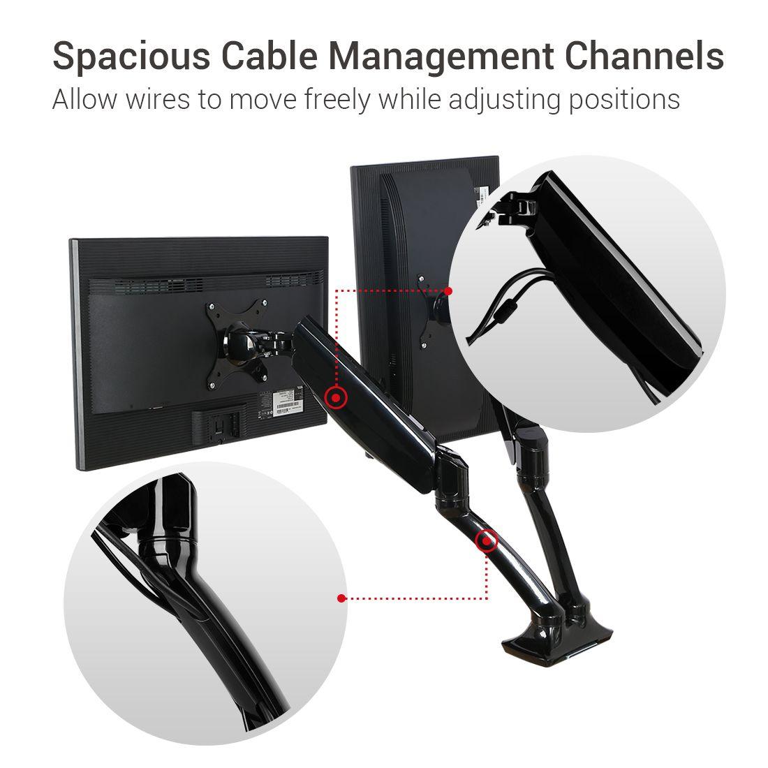 FLEXISPOT DUAL DESKTOP MONITOR MOUNT 10-27 INCHES (F7DB) - DataBlitz