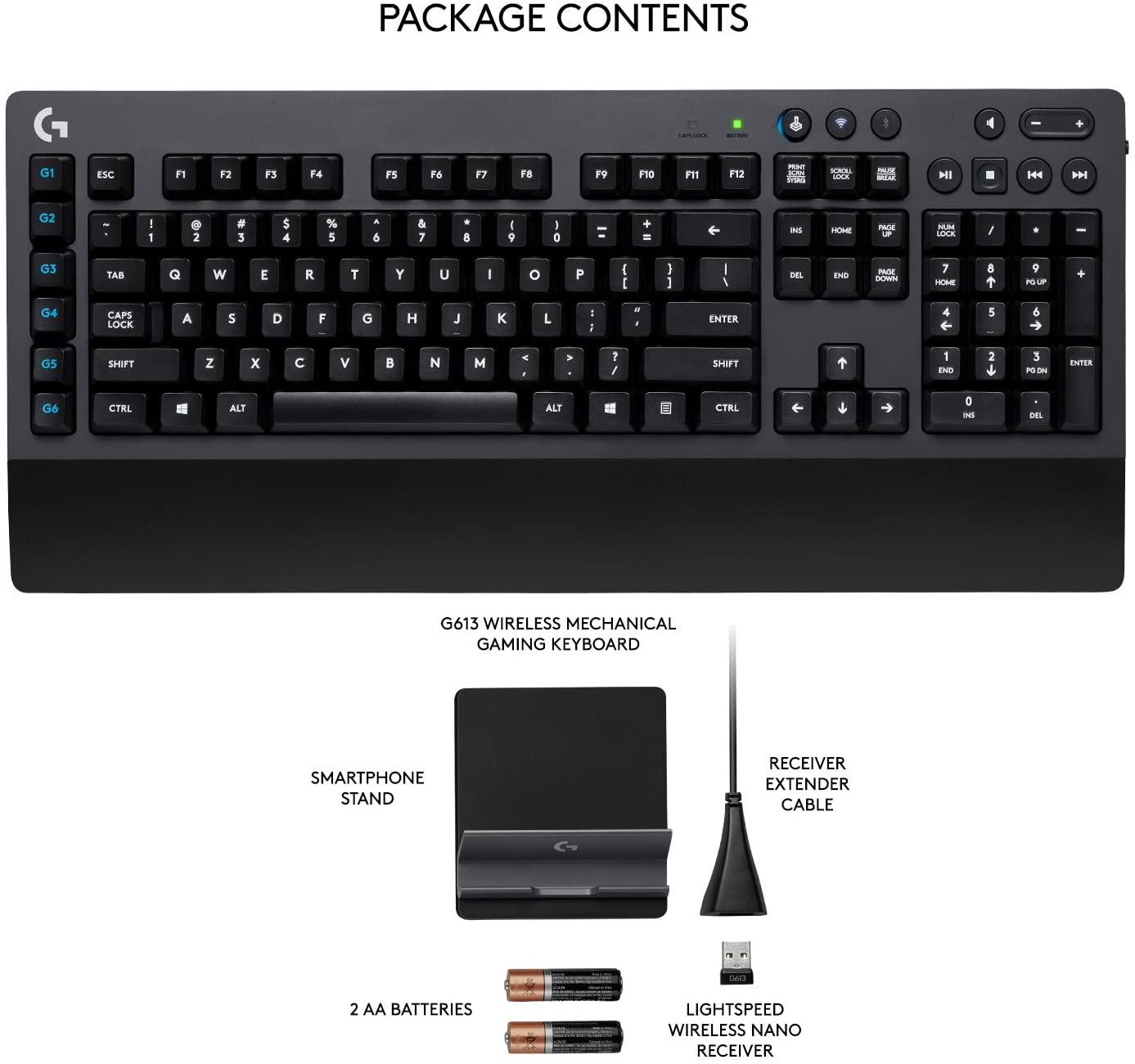 LOGITECH G613 WIRELESS MECHANICAL GAMING KEYBOARD - DataBlitz