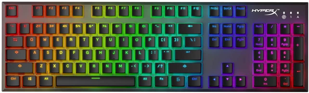 HYPERX DOUBLE SHOT PBT KEYCAPS (BLK/WHITE) - DataBlitz