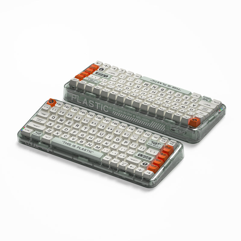 MelGeek MOJO84 Plastic See-Through Custom Programmable Mechanical Keyboard (Kailh Box Plastic) - DataBlitz