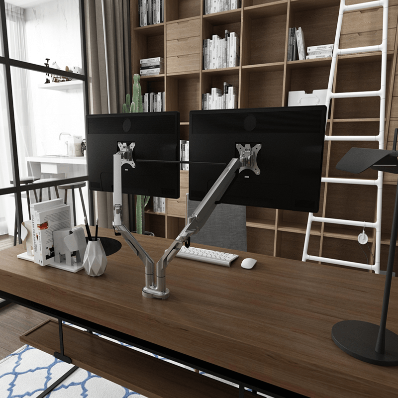 FLEXISPOT DUAL MONITOR MOUNT 17-32 INCHES (WHITE) (MA8D) - DataBlitz