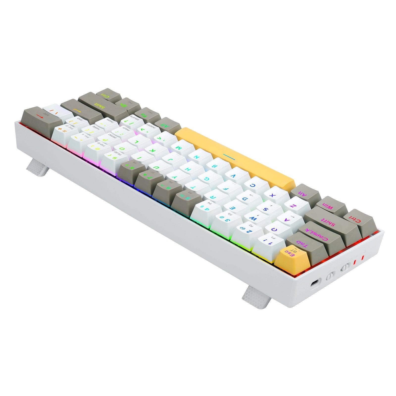 REDRAGON DRACONIC PRO WIRED/2.4G/BT MECHANICAL GAMING KEYBOARD (DUST-PROOF BROWN SWITCH) (K530-YL&WT&GY-RGB-PRO) - DataBlitz
