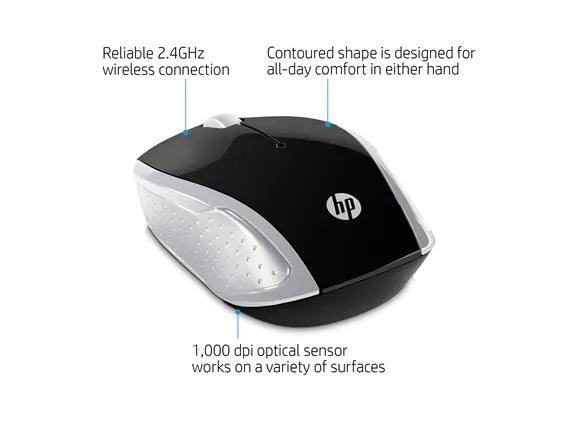 HP 200 WIRELESS MOUSE (PIKE SILVER) (2HU84AA) - DataBlitz