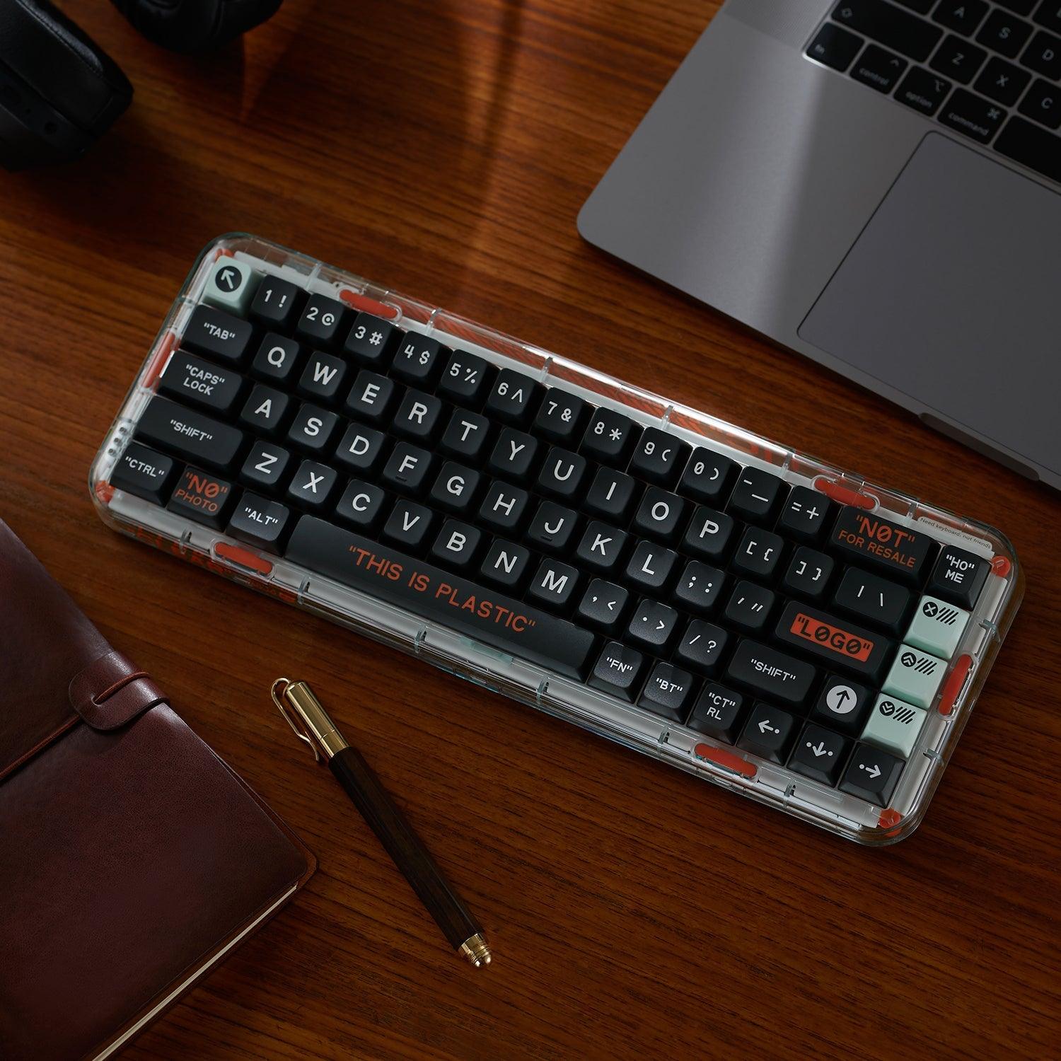 MelGeek MOJO68 Plastic Dark Night See-Through Custom Programmable Mechanical Keyboard (Kailh Custom Plastic Switch) - DataBlitz