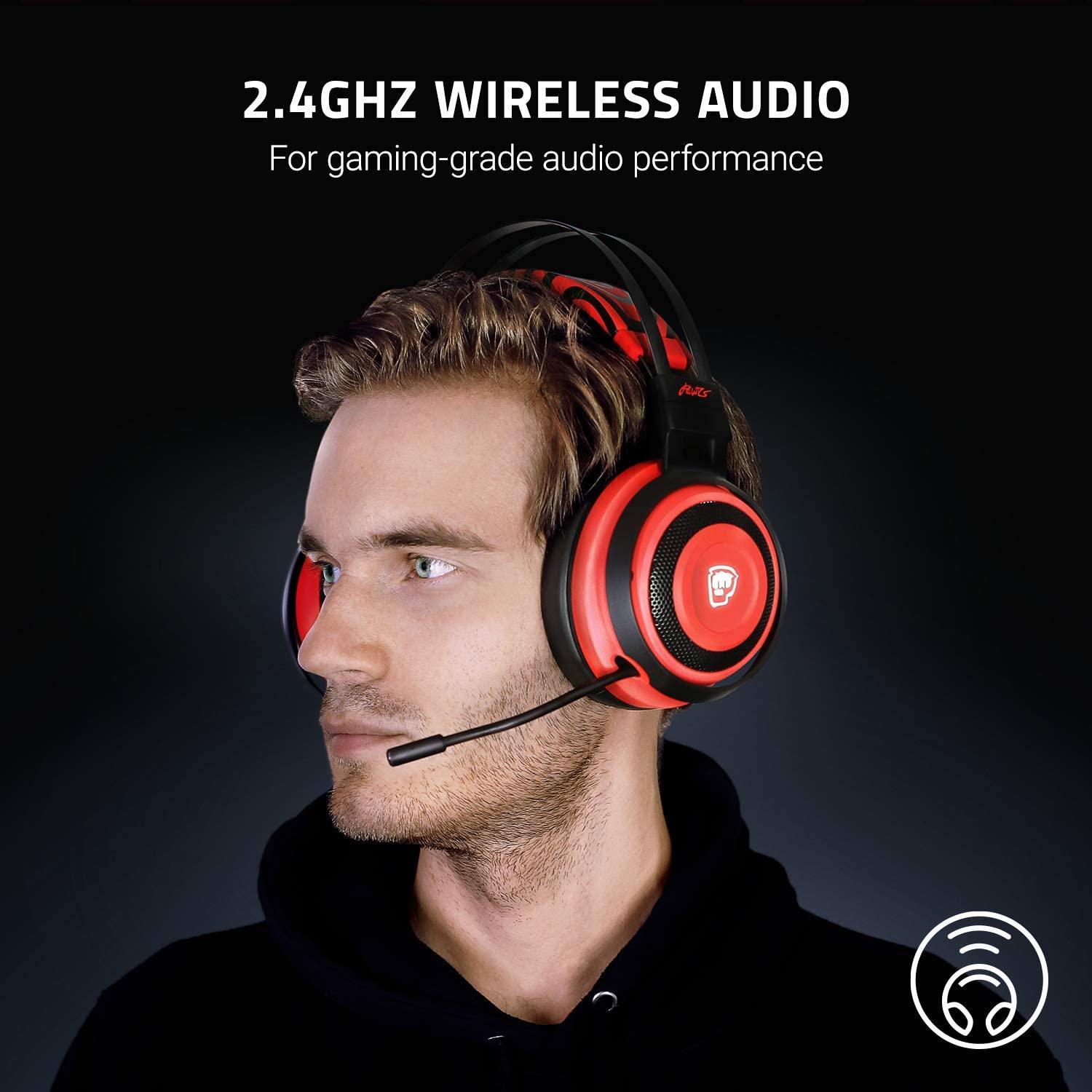 RAZER NARI ULTIMATE WIRELESS GAMING HEADSET PEWDIEPIE EDITION WITH RAZER HYPERSENSE TECHNOLOGY - DataBlitz