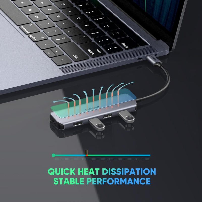 UGREEN 4-PORT USB 3.0 Hub With USB-C Power Supply (CM219/70336) - DataBlitz