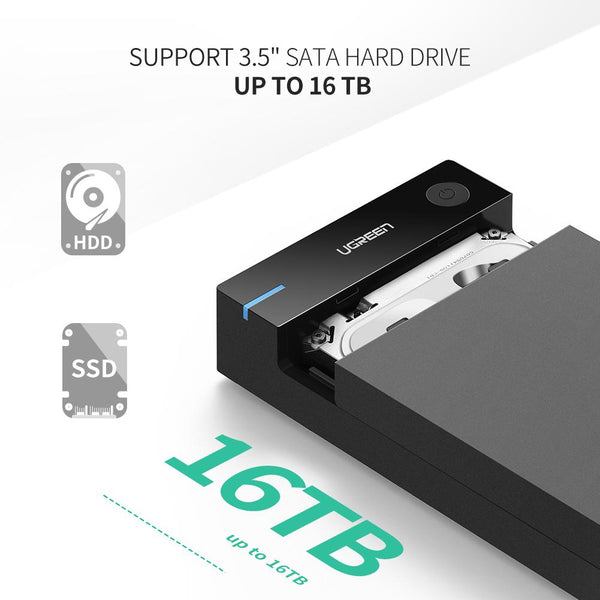 Ugreen USB 3.0 TO 3.5-Inch SATA External Hard Drive Enclosure