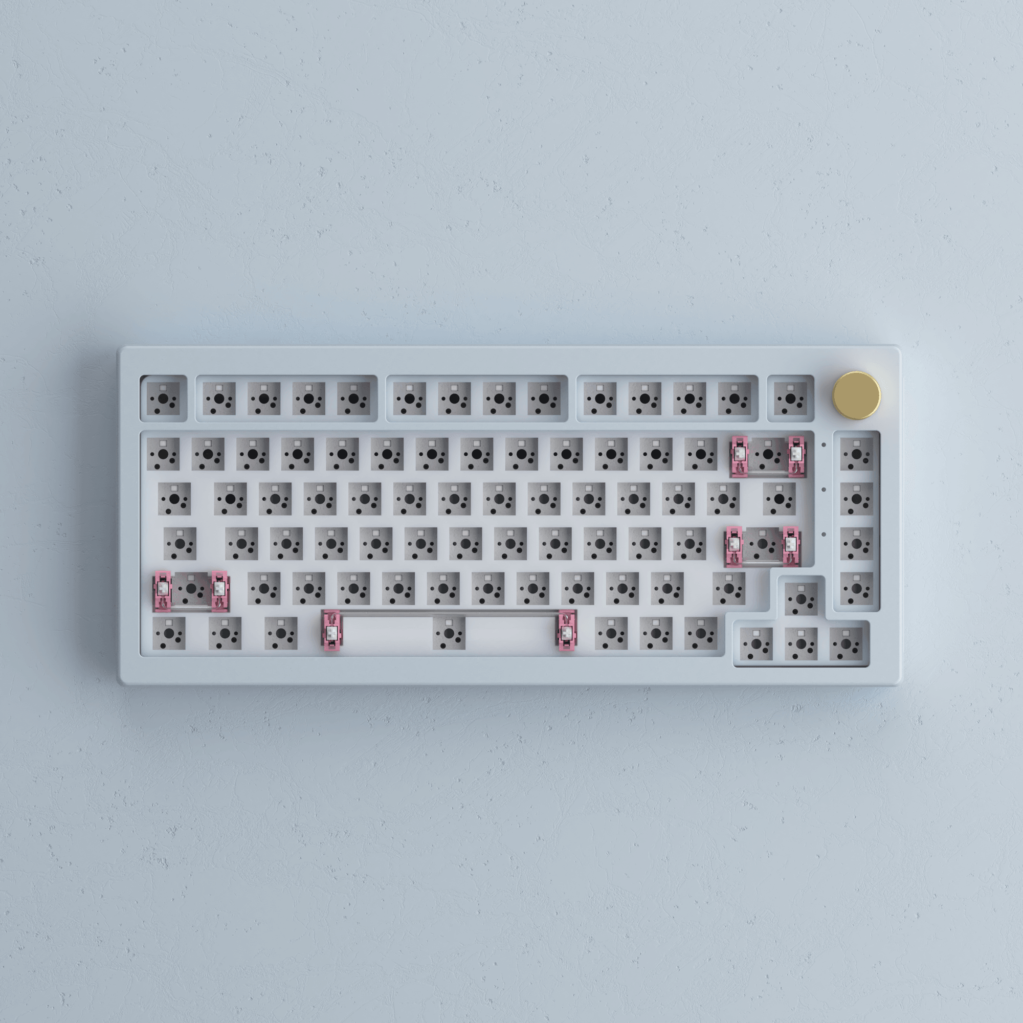 AKKO 5075S Barebone Custom Mechanical Keyboard Hot-Swappable DIY Kit Gasket Mount (Blue Ash) - DataBlitz