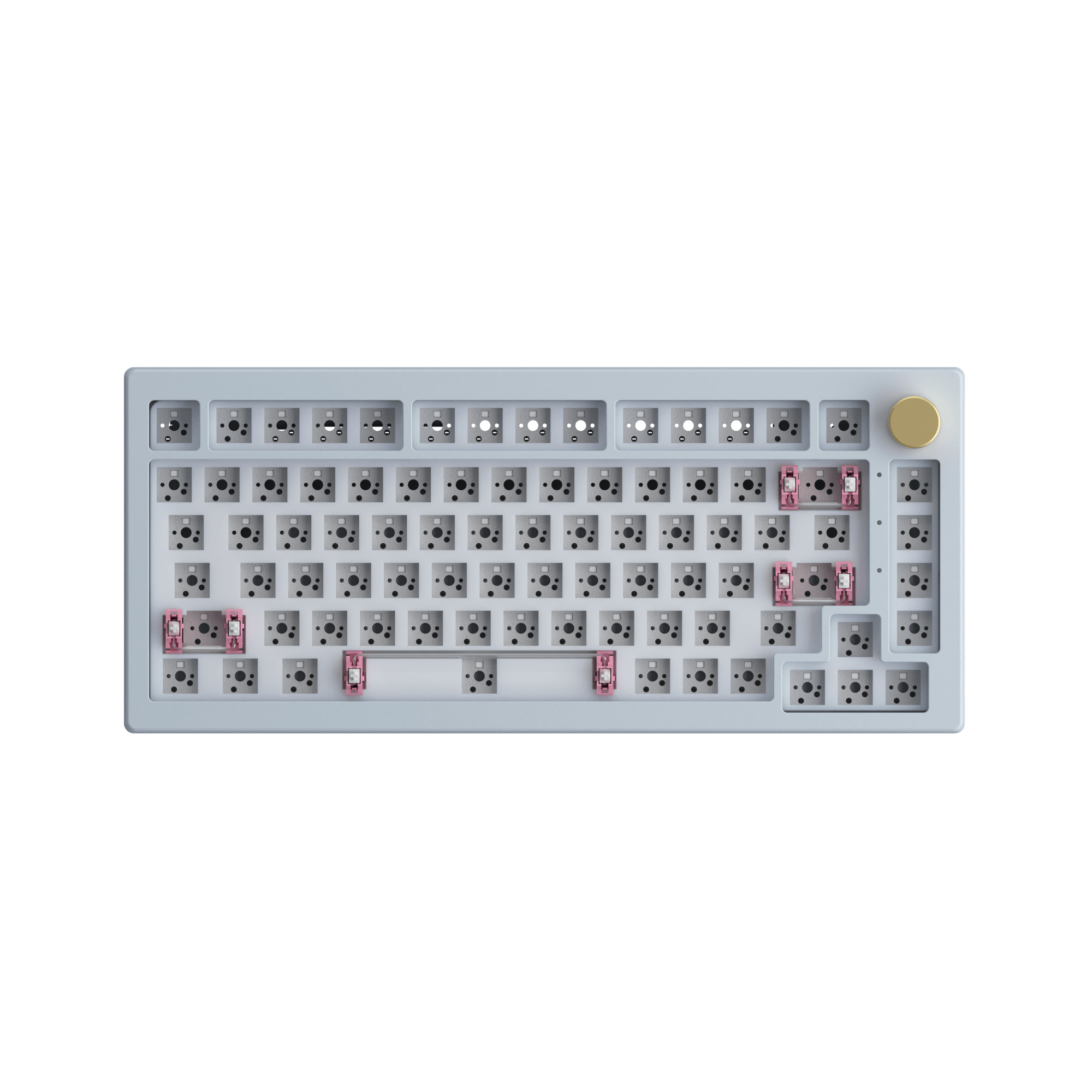 AKKO 5075S Barebone Custom Mechanical Keyboard Hot-Swappable DIY Kit Gasket Mount (Blue Ash) - DataBlitz