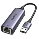 UGREEN USB-A 3.0 To Gigabit Ethernet Adapter Aluminum Case 10cm (SPACE GRAY) (CM209/50922) - DataBlitz