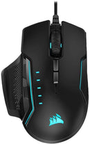 CORSAIR GAMING GLAIVE RGB PRO COMFORT FPS/MOBA GAMING MOUSE WITH INTERCHANGEABLE GRIPS (BLACK) - DataBlitz