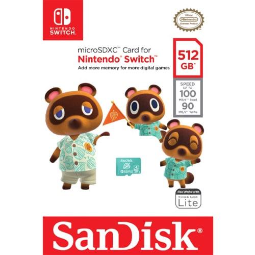 SanDisk 512GB MICROSDXC UHS-1 For Nintendo Switch (SDSQXAO-512G-GN3ZN) - DataBlitz