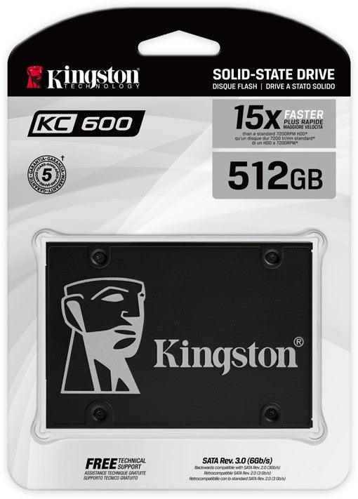 KINGSTON KC600 SATA 3 2.5" HARDWARE-BASED SELF-ENCRYPTING DRIVE WITH 3D TLC NAND 512GB SSD (SKC600/512G) - DataBlitz