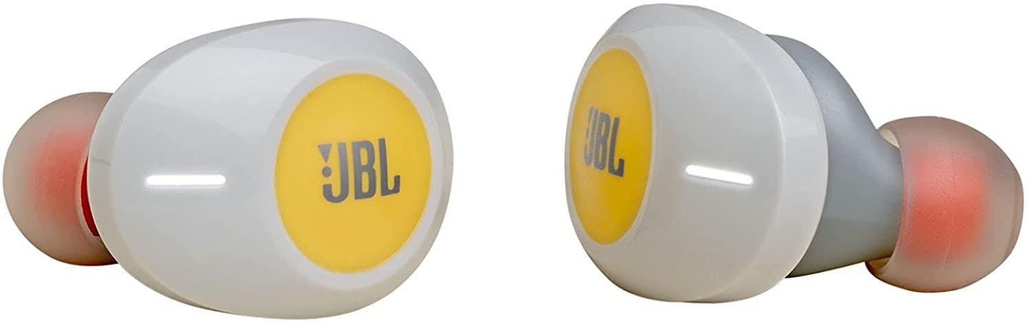 JBL TUNE 120TWS TRUE WIRELESS IN-EAR HEADPHONES (WHITE/YELLOW) - DataBlitz
