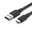 UGREEN USB-A 2.0 TO USB-C CABLE NICKEL PLATING 2M CHARGING AND DATA CABLE (BLACK) (US287/60118) - DataBlitz
