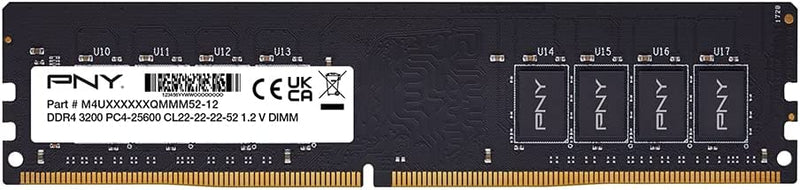 PNY 8GB 288-PIN DDR4 3200MHZ (PC4 25600) CL22 1.2V Desktop Memory