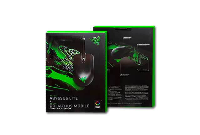 RAZER ABYSSUS LITE & RAZER GOLIATHUS MOBILE CONSTRUCT EDITION MOUSE AND MOUSE MAT BUNDLE - DataBlitz